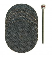 Proxxon Reinforced Aluminium Oxide Cutting Discs with Arbor 38mm 5pc - 28818