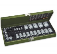 Proxxon Socket Set Imperial - 36pc 1/2\" + 1/4\" Drive - 23114