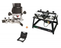 TREND T5EB 1/4\" Router + CRT/MK3 Router Table + SS11 6pc 1/4\" Cutter Set