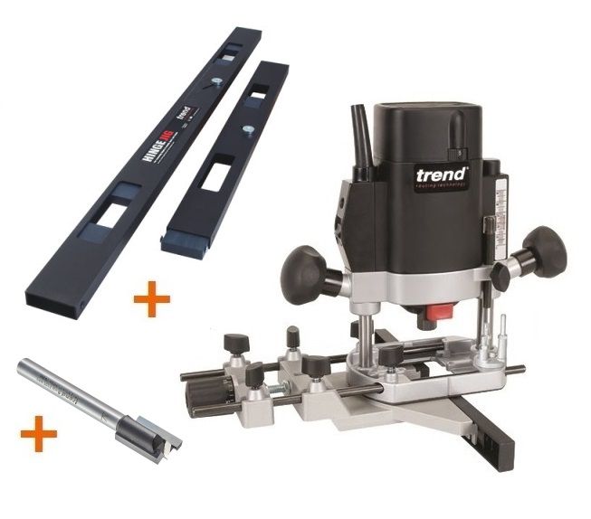 TREND T5EB 1/4" Plunge Router 240V +2pc Hinge Jig A + Cutter