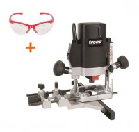 Trend T5EB 1000W 1/4\" Variable Speed Plunge Router 240V - with Trend safety specs