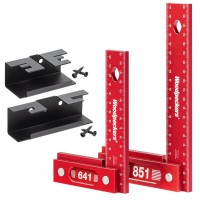 Woodpeckers Precision Woodworking Square Combo Set - 150mm + 200mm with Rack-It - 641851M-24